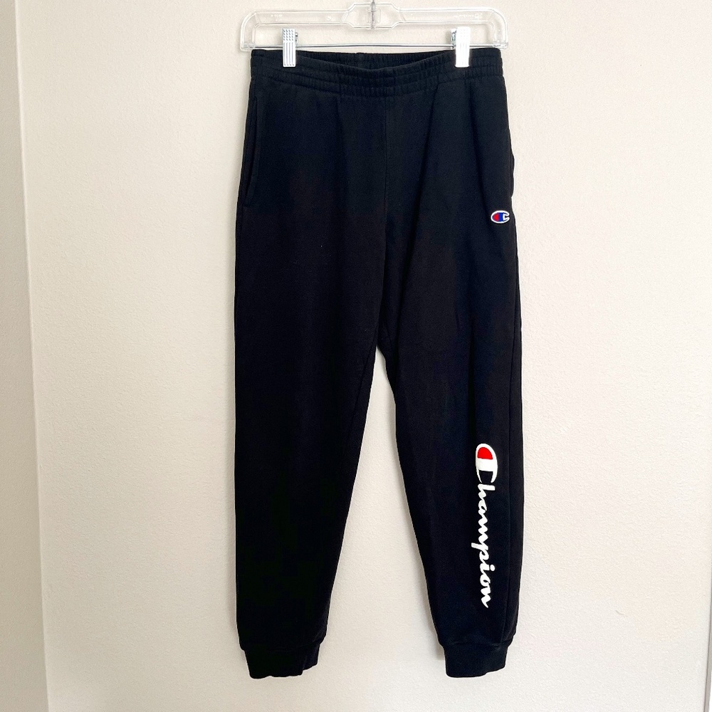 Champion Black Sweatpants, Youth Large - Picture 1 of 2